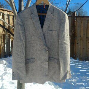 Joseph Abboud 100% linen 46R Slim Fit Mens Blazer Jacket Neutral Natural…